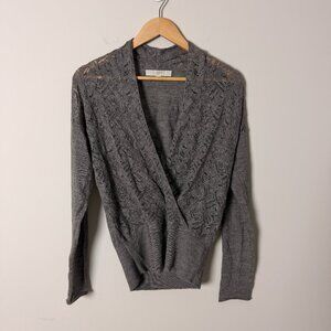 Loft Crochet Wrap Sweater Small